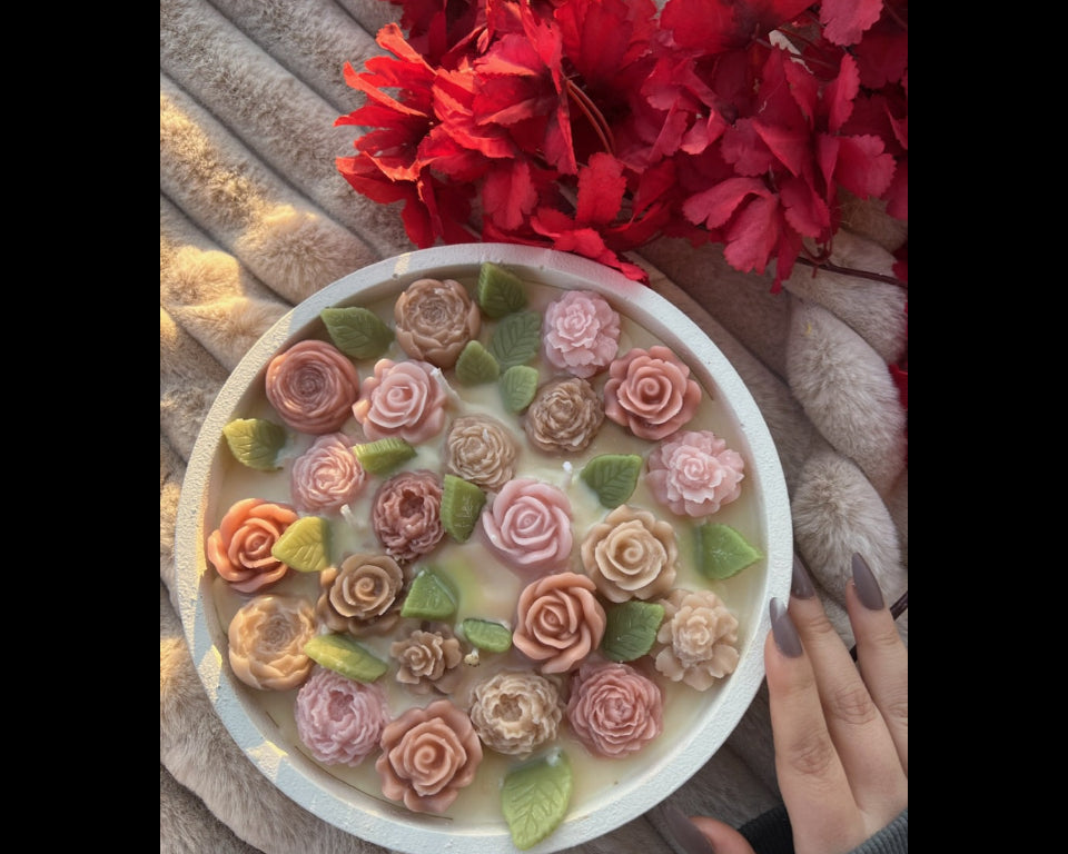 Floral Concrete Jar