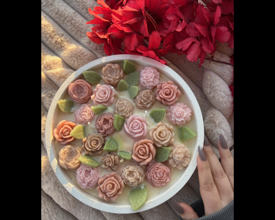 Floral Concrete Jar