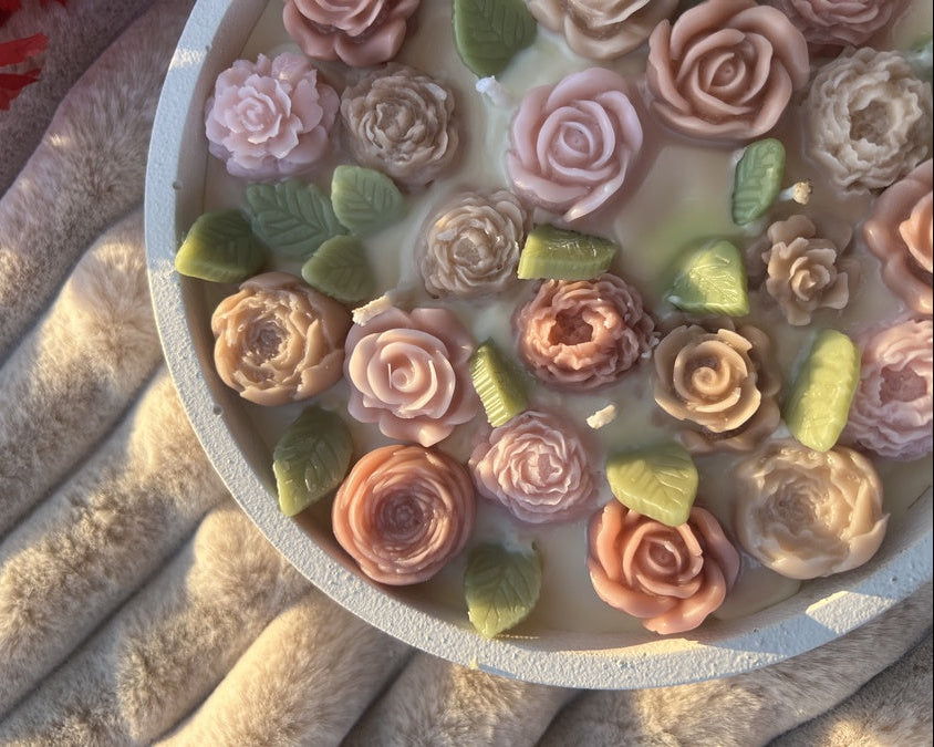 Floral Concrete Jar